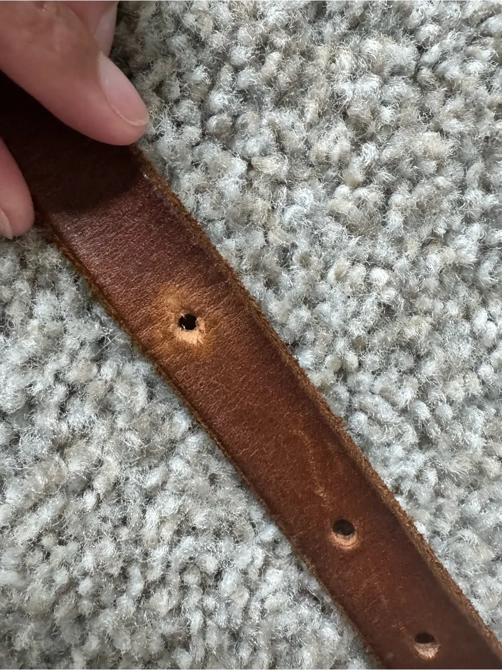Gucci Brown Leather Double G logo skinny